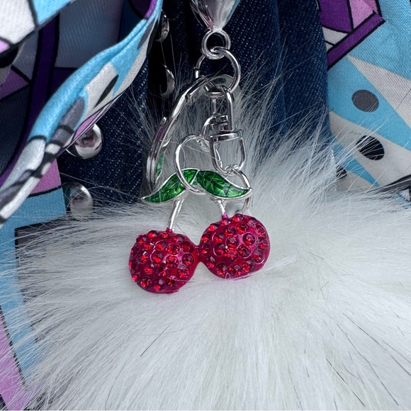 Coach NW/OT Cutegoth Blue Jean Bag with Silver Studded Accents & Chain Strap - Picture 4 of 10